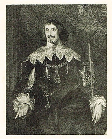 Memoirs of the Court of England - EARL OF PEMBROKE - Photo Etching - 1880