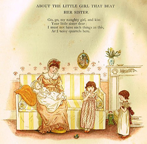 Kate Greenaway's Little Ann - ABOUT THE GIRL THAT BEAT HER SISTER - Chromolithograph - 1883