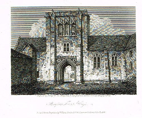 Miniature Topographical Views - "BEAUFORT'S TOWER, ST. CROSS" - Copper Engraving - 1808
