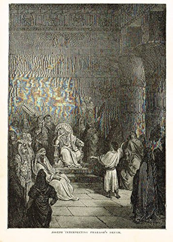 Buel's Beautiful Story - "JOSEPH INTERPRETING PHARAOH'S DREAM" - Woodcut - 1887