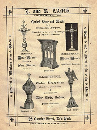 Baumer's 'Gewerbehalle'- AD FOR ORNATE CHURCH PRODUCTS - c1870