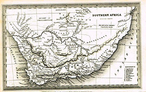 Miniature Map by Starling - SOUTHERN AFRICA - Geographical Annual Engraving - 1831