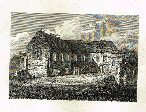 Miniature Topographical Views - "RUSHMEAD PRIORY" - Copper Engraving - 1808
