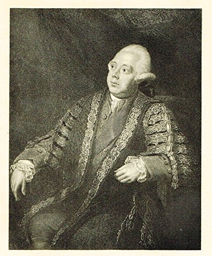 Memoires of the Court of England - FREDERICK NORTH, EARL OF GUILFORD - Photo-Etching - 1843