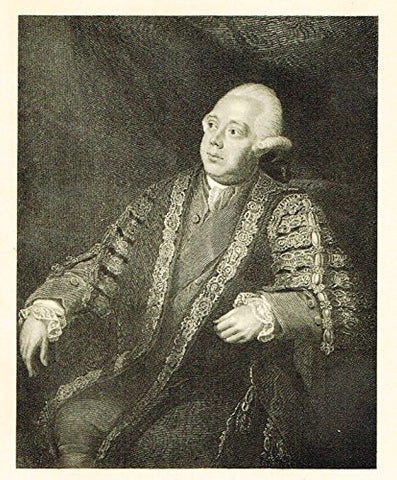 Memoires of the Court of England - FREDERICK NORTH, EARL OF GUILFORD - Photo-Etching - 1843