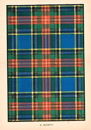 Johnston's Scottish Tartans - "MACBETH" - Chromolithograph - c1899