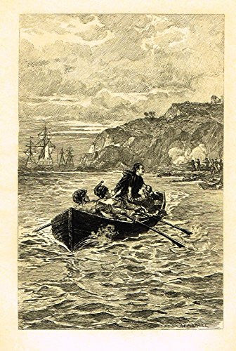 Heneage's - "CHARLES INCITED THE BOATMEN" Etching by Marcel -1900