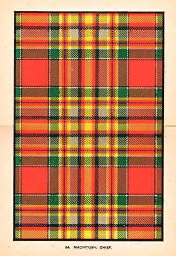 Johnston's Scottish Tartans - "MACINTOSH, CHIEF" - Chromolithograph - c1899