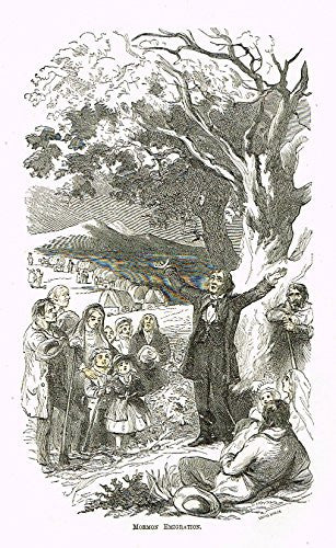 Irvin's Life of Washington - "MORMON EMIGRATION" - Woodcut - 1879