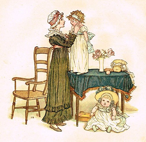 Kate Greenaway's Little Ann - FOR A NAUGHTY LITTLE GIRL - Chromolithograph - 1883