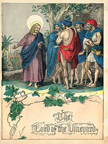 John Cardinal McCloskey's Parables - "THE LORD OF THE VINEYARD" - Chromolithograph - 1876