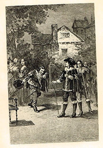 Heneage's Memoirs of England - "FOOTE KEPT BACKING & BOWING" Etching by Marcel -1900