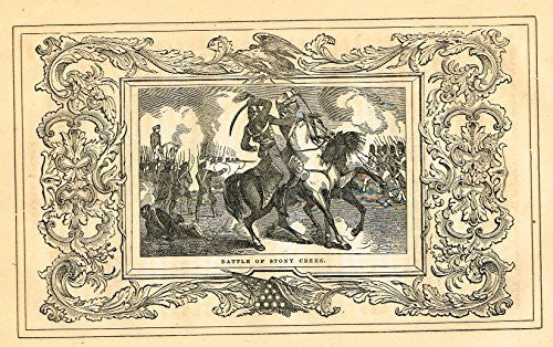 Frost's 'The American Generals' - BATTLE OF STONY CREEK - Woodcut - 1848