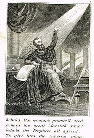 Miller's Scripture History - "BEHOLD THE GREAT MESSIAH COME" - Copper Engraving - 1839