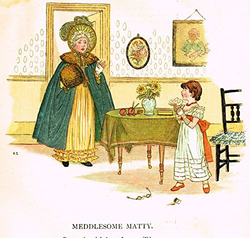 Kate Greenaway's Little Ann - MEDDLESOME MATTY - Chromolithograph - 1883