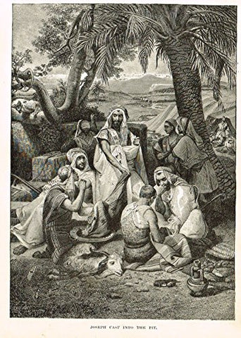 Buel's Beautiful Story - "JOSEPH CAST INTO THE PIT" - Woodcut - 1887