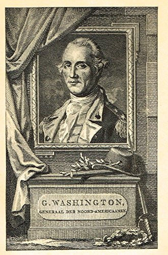 Memoires of the Court of England - GENERAL GEORGE WASHINGTON - Photo-Etching - 1843