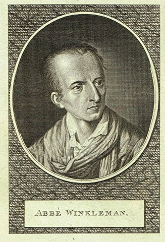 Antique Portrait - "ABBE WINKLEMAN" - Engraving - 1798