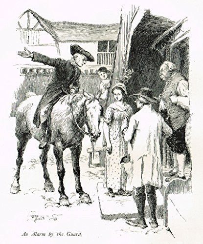 Tristram's Coaching Ways - "2 PRINTS - ALARM OF THE GUARD & SEEING THEM OFF" - Lithograph - 1888