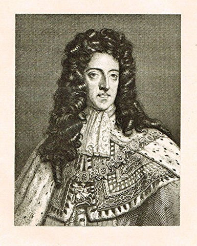 Memoires of the Court of England - WILLIAM III - Photo-Etching - 1843