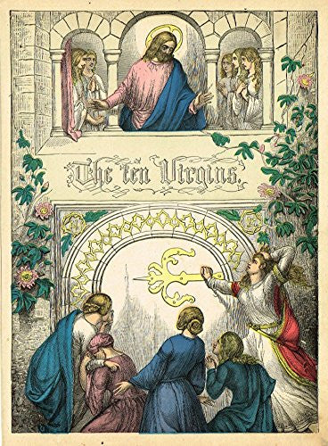 John Cardinal McCloskey's Parables - "THE TEN VIRGINS" - Chromolithograph - 1876