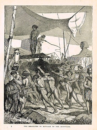 Buel's Beautiful Story - "THE ISRAELITES IN BONDAGE TO THE EGYPTIANS" - Woodcut - 1887