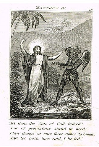 Miller's Scripture History - "JESUS PREACHING AND PARDONS" - Small Religious Copper Engraving - 1839