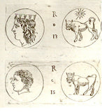 RARE PRINT - SICILIAN COINS by Maier -1697- DI MENEO- Copper Engraving