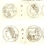 RARE SICILIAN COINS by Maier -1697- DI LEVCASPI - Copper Engraving