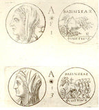 RARE PRINT - SICILIAN COINS by Maier -1697- DI FILISTIDE - Copper Engraving