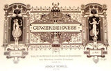 Gewerbehalle by Englehorn - 1877 - ROUND INLAID TABLE - Antique Print