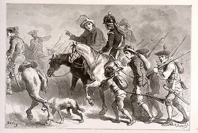 "Our Country" by Lossing "UPRISING OF YEOMANRY" - 1877 - Sandtique-Rare-Prints and Maps
