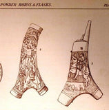 Planche - Cyclopedia of Costume - 1876 - "POWDER HORNS"