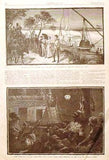 Harper's Bazar -1883- "ARAB SAILERS IN CONCERT" - Antique Print