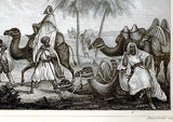 Iconographic by Heck -1851- "ARABS WITH HAREM" - Antique Print