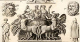 Iconographic by Heck -1851- "HALF MEN - HALF HORSES" - Antique Print