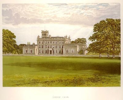 Morris's Seats, British Castles - 1866 - LOCKO PARK - Chromolithograph