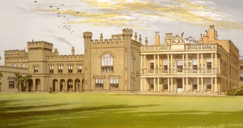 Morris's Seats, British Castles - 1866 - KNOWSLEY CASTLE - Chromo