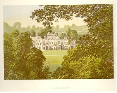 Morris's Seats, British Castles - 1866 - HAMPTON COURT - Chromolith