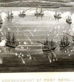 Abbott's Civil War -1865- BOMBARDMENT OF PORT ROYAL - Sandtique-Rare-Prints and Maps