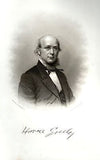 Abbott's Civil War -1865- HORACE GREELY - Statesman - Sandtique-Rare-Prints and Maps