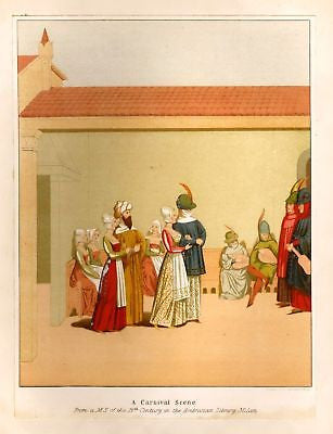 "CARNIVAL" by Planche - 1876 - Cyclopedia of Costume