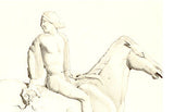 ANTIQUE PRINT - GREEK STATUES by Millingen -1822- PERSEUS