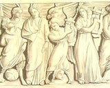 ANTIQUE PRINT - GREEK STATUES by Millingen  - 1822- JUPITER
