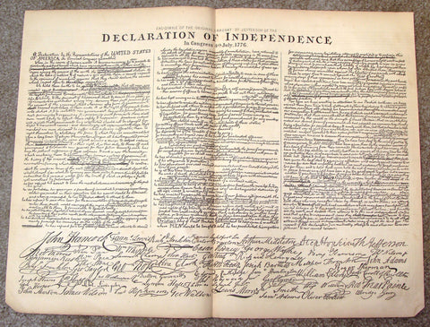 Harper's Pictorial History - "DECLARATION OF INDEPENDENCE" -  Large Engraving - 1866