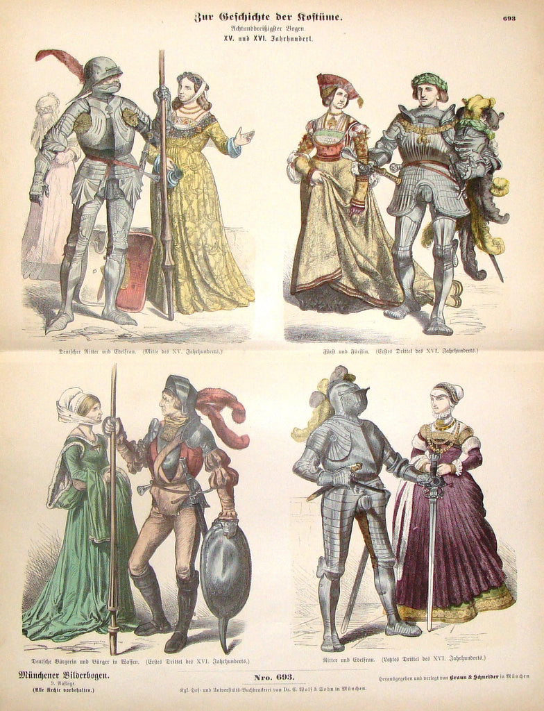 Braun & Schneider's Costumes - "SWITZERLAND  (Number 693)" - Chromo Lithograph - 1861