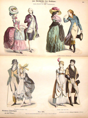 Braun & Schneider's Costumes - "JAHRHUNDERIS (Number 449)" - Chromo Lithograph - 1861
