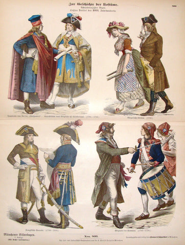 Braun & Schneider's Costumes - "DEPUTIERER (Number 800)" - Chromo Lithograph - 1861