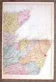 Antique Map - "SCOTLAND - LARGE FOUR PAGE MAP" by Bacon - Chromolithograph - c1881