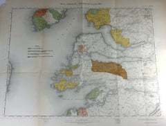 Deer Forest Commission Map - Scotland - "ARISAIG - SHEET 61" - Chromo - 1892